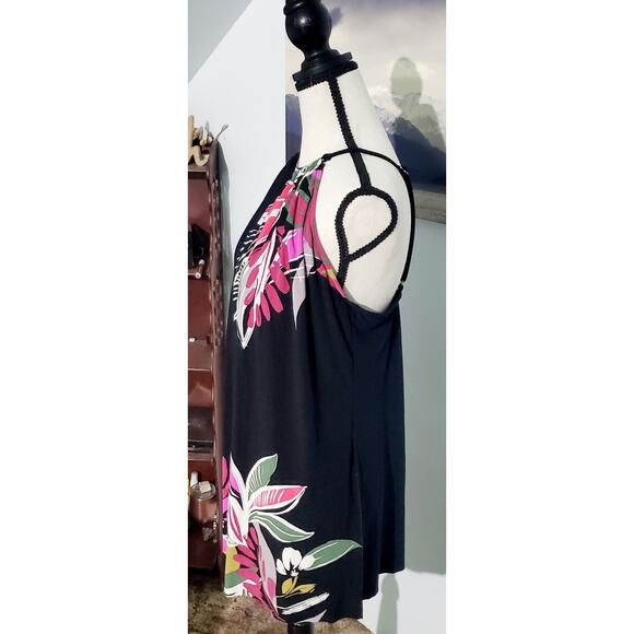 MagicSuit By Miracle Suit Floral Black Swimdress Size 12 Vacation Cruisewear - Picture 3 of 8